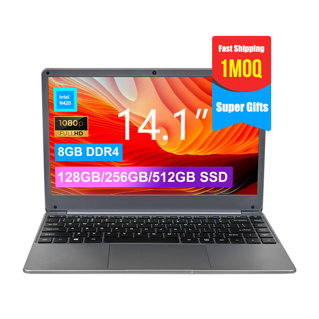 14 Inch Laptop Intel Celeron Win 11 N4020 RAM 8GB 128GB/256GB/512GB SSD Netbook for Home Personal and Household Business Laptops
