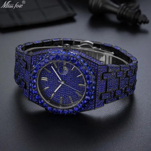 Relojes para Hombre, Especiales y Modernos, con Calendario, Manecillas Luminosas, Estilo Hip Hop, Reloj de Pulsera con Esfera Completamente Decorada con Diamantes de Imitación - Product Image 5