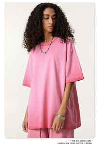 T-shirt Homme Oversize en Coton 275 g/m² 100% Coton, Broderie Personnalisée, Tricoté, Lavage Vintage, Effet Usé, Coton Lourd - Product Image 5