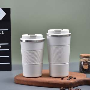Taza de Café de Acero Inoxidable 304, Taza de Viaje con Aislamiento de Doble Pared al Vacío, con Funda de Silicona Antideslizante y Resistente al Calor para Oficina y Automóvil - Product Image 4