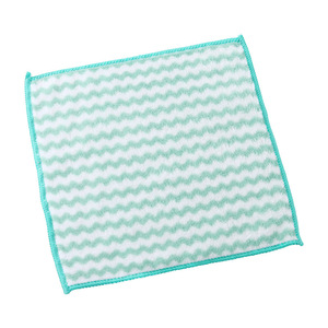 Coral Fleece Striped Dishcloth Rectangle Absorbent Lint Free Kitchen Cleaning <b>Cloth</b> Blue Green <b>Pink</b> Water Ripples Pattern - Product Image 4