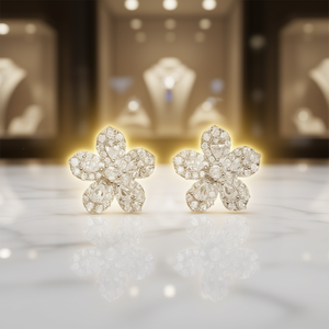 Orecchini E2181 in Oro Bianco con Diamanti Taglio Brillante Rotondo Colore G Naturali Classici da Donna per Uso Quotidiano - Product Image 2