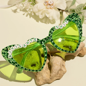 Lunettes de Soleil Personnalisées avec Cristaux, Accessoires Photo pour Femme, <span class=keywords><strong>Anniversaire</strong></span>, Célébrité, Concert, Tenue de Soleil - Product Image 3