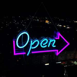 Enseigne néon LED « OPEN » pour entreprise, 18 x 8,3 pouces, avec interrupteur marche/arrêt, pour vitrine, fenêtre, porte en verre - Product Image 1