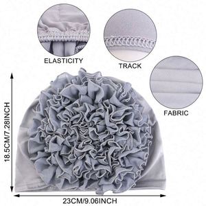 Flower Design Fashion Women's Headscarf Polyester Spandex Multifunction Hair Care Chemo <b>Caps</b> Muslim Outdoor Turban <b>Hijab</b> Daily - Product Image 5