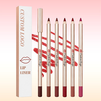 Crayon à lèvres vegan brun foncé, crayon à lèvres mat waterproof, crayon à lèvres rose à marque privée, crayon à lèvres vegan