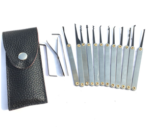 AJF <span class=keywords><strong>Serrurier</strong></span> Professionnel Déverrouillage Serrure Pick Set Clé Extracteur Outil 15 pièces Ensemble de sélection de Serrure - Product Image 1