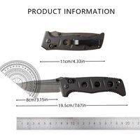 Couteau pliant de poche mini 273, lame D2 haute dureté, manche G10, couteau d'extérieur tranchant, outil EDC pour le camping, couteau portable d'autodéfense