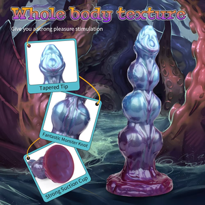 Dildo Alien en Silicone, Forme Monstrueuse Fantaisie, Texturé et Nervuré, avec Ventouse, Jouet Sexuel Étanche pour Femmes et Hommes, Usage Anal, Adulte - Product Image 3