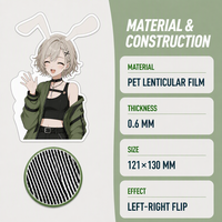 OEM personalizado su diseño 3D Lenticular pegatina papel servicio de impresión interruptor imagen publicidad promoción herramientas regalo de negocios