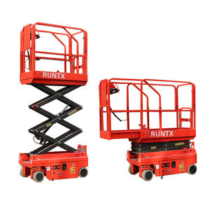 RUNTX Hidráulica Móvel Scissor Lift Table Plataforma De Trabalho Compacta Manual - Product Image 1