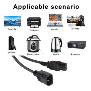 10A SVT IEC ตัวเชื่อมต่อ C14กับ C13 15AMP 14/3 SJT 125V พร้อมสายล็อคและสายต่อ - Product Image 2