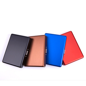 Kotak Tempat Kartu Nama Multifungsi Universal Kapasitas Besar dari Paduan Aluminium, Kotak Rokok, Dompet untuk Pria - Product Image 5