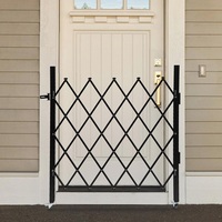 Barrière Extensible pour Chiens, Portillon Portable avec Roulettes, Barrière Pliable pour Animaux de Compagnie, Utilisation Intérieure/Extérieure, Contrôle des Foules