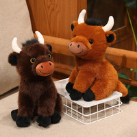 Peluche personnalisée de vache des Highlands, jouet en peluche doux de vache des Highlands pour cadeau