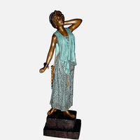 Statue de danseuse classique en bronze, sculpture de danseuse de ballet en cuivre moulé pour la décoration extérieure de villa, parc, jardin