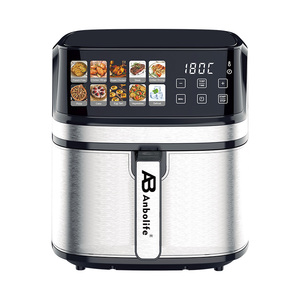 Friteuse à <span class=keywords><strong>air</strong></span> chaud format familial 8L, 10 menus prédéfinis rapides, circulation d'<span class=keywords><strong>air</strong></span> rapide de 80°C à 200°C, pour des aliments croustillants à faible teneur en huile, idéale pour la cuisine - Product Image 2