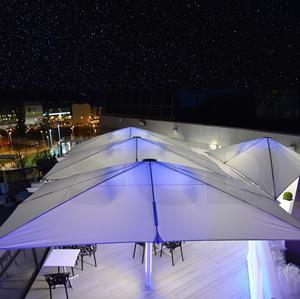 Sombrilla multifuncional de aleación de aluminio para exteriores, accesorio para <span class=keywords><strong>Patio</strong></span> comercial, resistente, con Led, para acampar con Red - Product Image 3