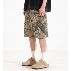 Shorts Cargo Décontractés Homme 100% Coton Haute Qualité, Dernière Collection, Coupe Ample, Motif Floral, Multi-Poches, Logo Personnalisé, Vente en Gros - Product Image 2