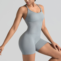 Combinaison de sport pour femme à dos ouvert, séchage rapide, pour yoga, avec effet froncé, respirante, à motifs
