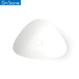 Vente chaude Lavabo à main en pierre artificielle personnalisée Mat Style américain Moderne Carré Montage sur plan de travail pour hôtels - Product Image 3