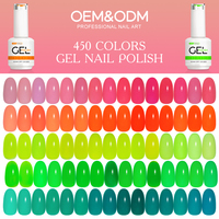 Vernis Gel Fluorescent Néon en Gros, Flacon 15ml, Soak Off UV LED, Couleurs Vives Estivales, Fournitures pour Ongles