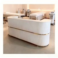 Comptoir de réception moderne personnalisé, comptoir de caisse minimaliste pour salon, boutique de vêtements pour femmes, boutique de beauté