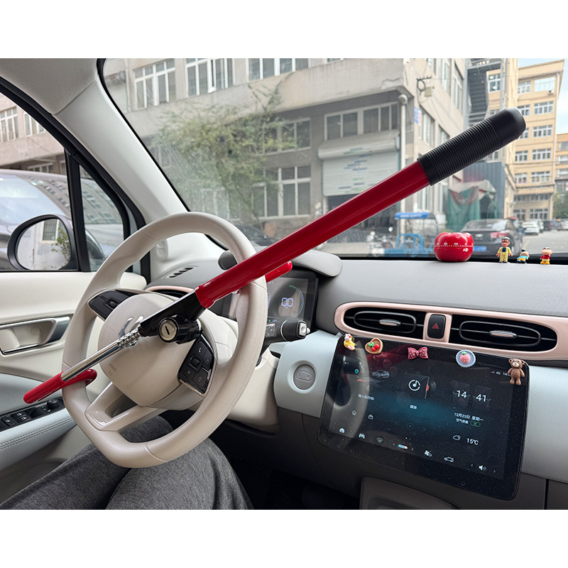 Anti-Theft Giant Armor Portable Universal Vehicle Security Baseball Steering Wheel Lock with 3 Keys