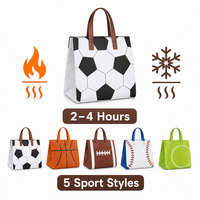 Sac fourre-tout non tissé personnalisé avec imprimé football américain, réutilisable, thème sportif, cadeau pour exposition, fête d'enfants, usage promotionnel