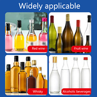 Scellant de bouteille de vin Bouteille d'alcool Fermer le bouchon supérieur Bouchons rétractables en pvc Machine de presse à chaud Vis de capsulage en aluminium Machine de scellage