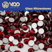 VDD 014 Strass en verre grenat SS3-SS50, cristaux non thermocollants à dos plat pour décorations et accessoires d'artisanat