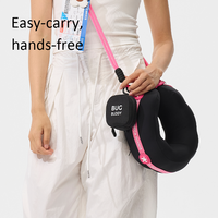 Oreiller de cou en mousse à mémoire de forme en U personnalisé portable oreiller de voyage en avion confortable avec pochette pour une utilisation de bureau en voiture