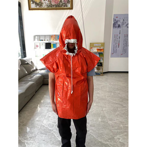Outdoor portable first aid adult <b>raincoat</b>, long, thickened for cycling, windproof, emergency hiking, multi-functional - Product Image 1
