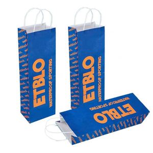 Champagne Wine Gift Paper <b>Bag</b> with Recycled Kraft Paper Custom Logo Offset Printing Food Packaging - Product Image 1