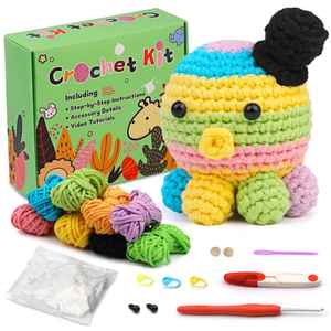 Kit DIY Crochet Animaux Faits Main Amigurumi Débutant : Tutoriel de Crochet, Projet d'Apprentissage, Fournitures Complètes - Product Image 1