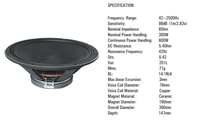 Woofer koil suara 3 inci, aksesori Audio profesional 15 inci