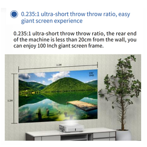 โปรเจคเตอร์เลเซอร์ 3LCD 4K ความสว่างสูง สำหรับธุรกิจ ความคมชัดระดับ 4K ฟังก์ชั่นความละเอียดสูงขึ้น 5000-5500 ลูเมนส์ YNU500 โปรเจคเตอร์เลเซอร์ 3LCD 4K - Product Image 3