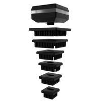 Poteau d'éclairage extérieur moderne Poteau de jardin carré étanche IP65 Luminaire de pilier solaire à LED Clôture extérieure