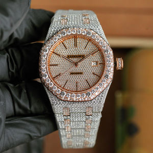 Reloj de Pulsera Mecánico Hip Hop al por Mayor con Moissanita VVS Completa, Relojes con Diamantes Iced Out para Hombre - Product Image 6