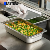 Heavy bao Edelstahl Stapelbare Vorrats behälter für Lebensmittel Hotel Restaurant liefert Steam Table Pan Party Buffet Event Catering