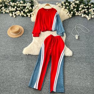 Afrika tarzı yaz rahat yeni spor Jogger baskılı uzun kollu bol tişört pantolon seti dantel Vintage dekorasyon - Product Image 5