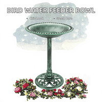 Abreuvoir automatique pour oiseaux et perroquets BC Outdoor Garden, en fer écologique, design élégant, couleur grise