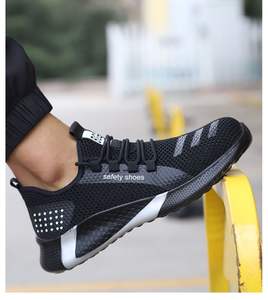 Zapatillas Deportivas <span class=keywords><strong>de</strong></span> Malla para Hombre <span class=keywords><strong>de</strong></span> Alta Calidad, con Puntera <span class=keywords><strong>de</strong></span> Acero, con Cordones, Ligeras, Transpirables, para Caminar al Aire Libre - Product Image 1