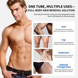 Fabricants de crème dépilatoire à marque privée, bras, jambes, poitrine et zone pubienne, crème dépilatoire pour hommes - Product Image 6