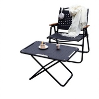 Ensemble table et chaises pliantes rectangulaires tactiques de camping en plein air de style armée britannique avec cadre en acier au carbone, d'inspiration militaire