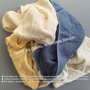 Paños de Limpieza Multiusos 100% Algodón, Colores Variados, Uso Versátil para Limpieza de Talleres y Mantenimiento de Plantas - Product Image 4