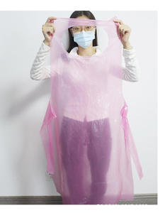 100PCS/Roll High Quality Disposable Plastic Thick Pe <b>Aprons</b> Suppliers Disposable Restaurant <b>Apron</b> Disposable Pure Color <b>Apron</b> - Product Image 1