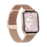 Nouveautés AK108 Montre Connectée Carrée 1.82" IPS Appel Bluetooth Étanche IPX8 Fréquence Cardiaque SpO2 Tension Artérielle Multi-Sports Podomètre Musique Alliage