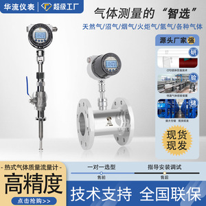 Thermal Gas Mass Flow Meter DN20 DN2000 Stainless Steel Insertion Type High Flow Rate For Various Gases - Product Image 4