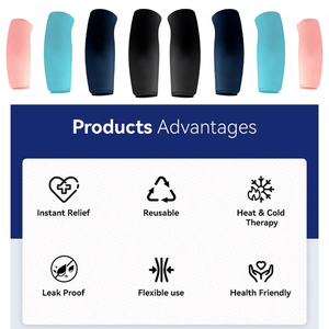 Manicotto in gel freddo personalizzato <span class=keywords><strong>per</strong></span> gomito/ginocchio/caviglia, impacco di ghiaccio caldo/freddo, compressione antidolorifica, non tossico, Classe I - Product Image 5